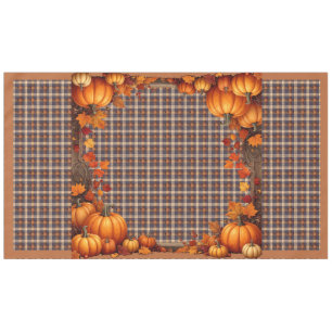 Mantel Acción de Gracias con borde de calabaza