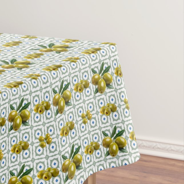 Mantel Aceitunas griegas personalizadas en baldosas (In Situ)
