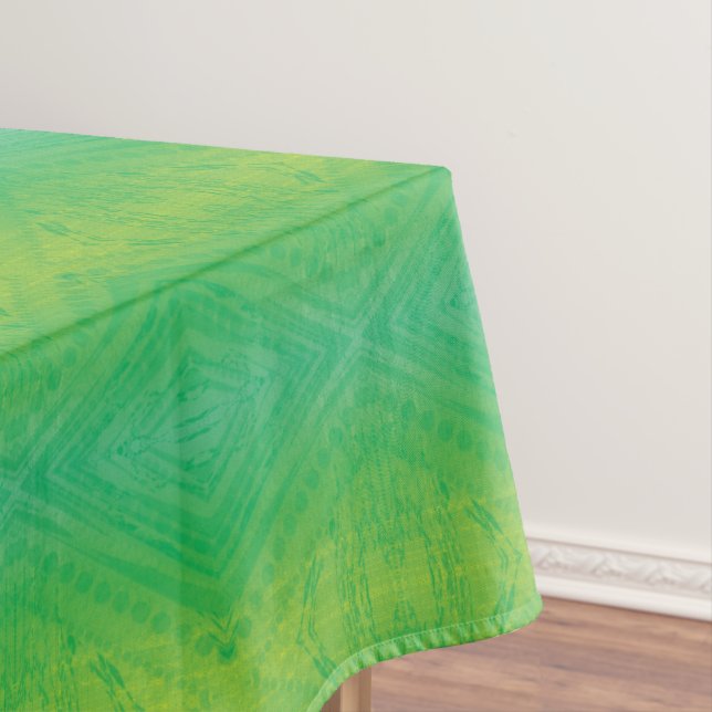 Mantel Aceptación | Patrón de Shibori azul verde amarillo (In Situ)