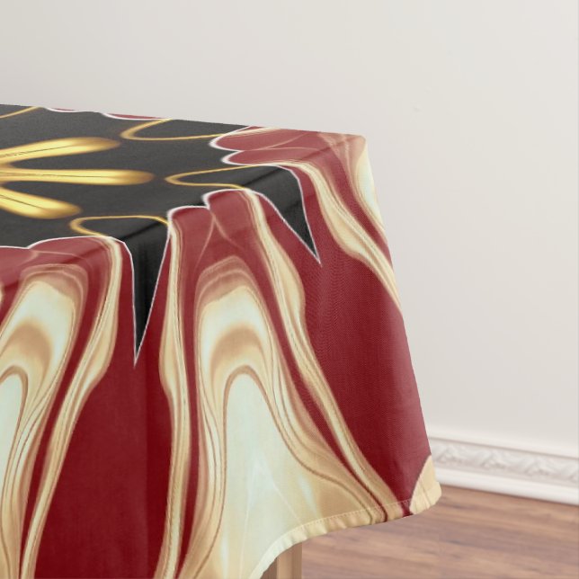 Mantel Achempong: Starburst  | Deep Crimson & Gold Luxury (In Situ)