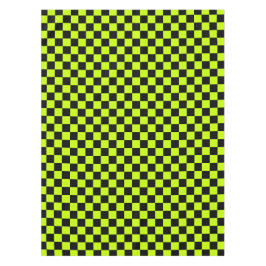 Mantel Acid green black checkerboard pattern