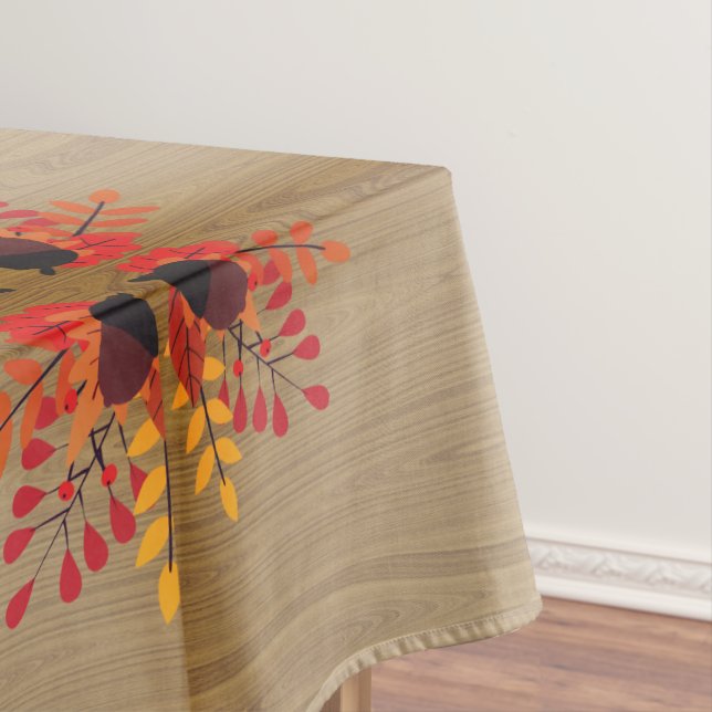 Mantel Acorns Autumn Naranja Tan Tablecloth (In Situ)