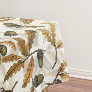 Mantel Acorns y hojas de roble en blanco roto