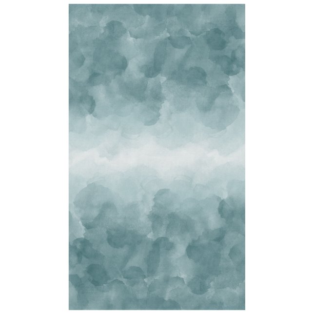 Mantel Acuarela azul verde azulada tropical (Anverso)