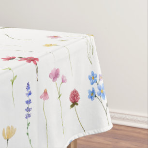Mantel Acuarela de flores silvestres minimalista Boho Cot