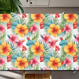 Mantel Acuarela exótica floral hawaiana