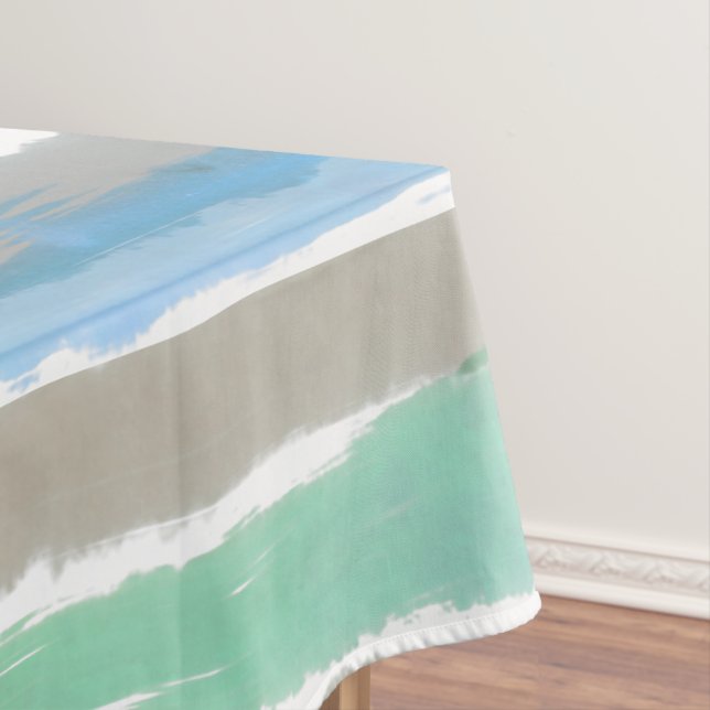Mantel Acuarela Gris de Madera Flotante 60" x 84" (In Situ)
