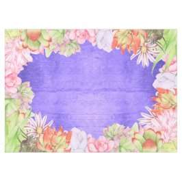 Mantel Acuarela mágica suculentas moradas