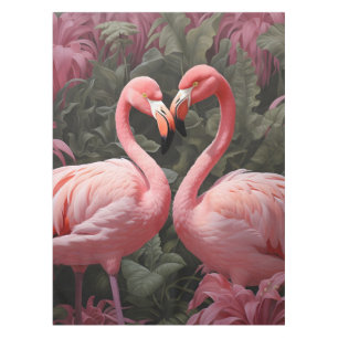 Mantel Acuarela Romance de flamenco rosa tropical