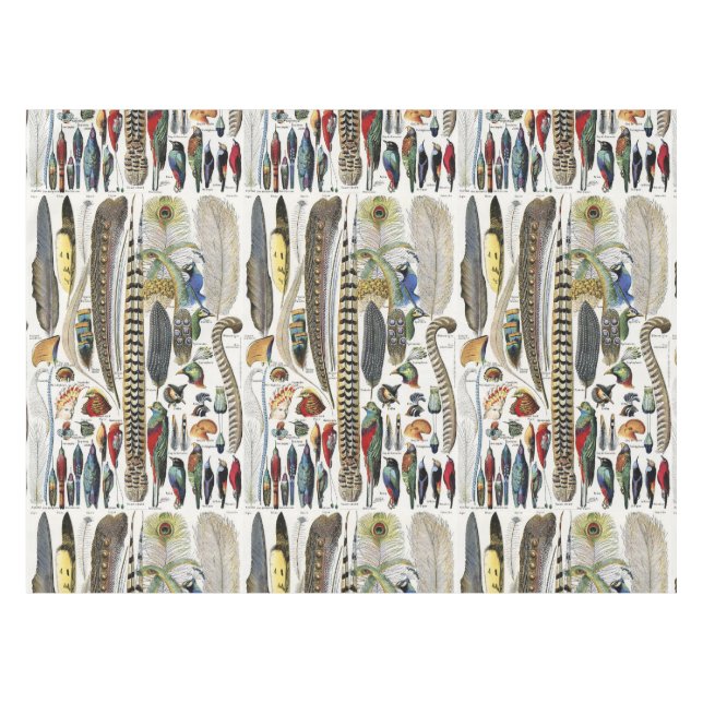 Mantel Adolphe Millot Dark Academia Vintage Bird Feather (Frente (Horizontal))