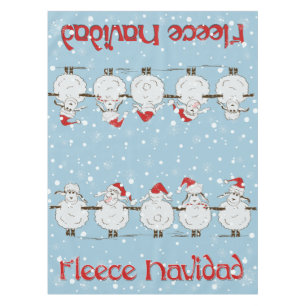 Mantel Adorable FUNNY Fleece Navidad Navidad ovejas