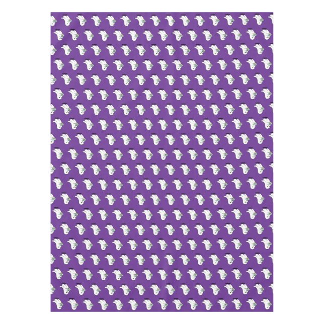 Mantel Adorable Ghost Cute Halloween Illustration (Anverso)