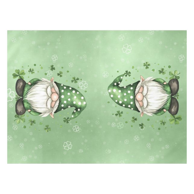 Mantel Adorable Green St. Patrick's Day Gnomes (Frente (Horizontal))