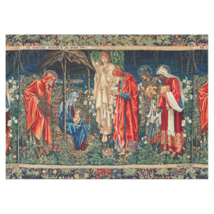 Mantel ADORACIÓN DE MAGI Morris, Navidades de Burne-Jone