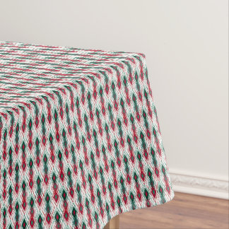 Mantel Adorno de Navidad rojo y verde.