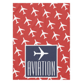 Mantel Aeronave piloto del avión blanco rojo azul funky