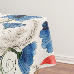 Mantel Aesthetic Watercolor Patriotic Wildflowers