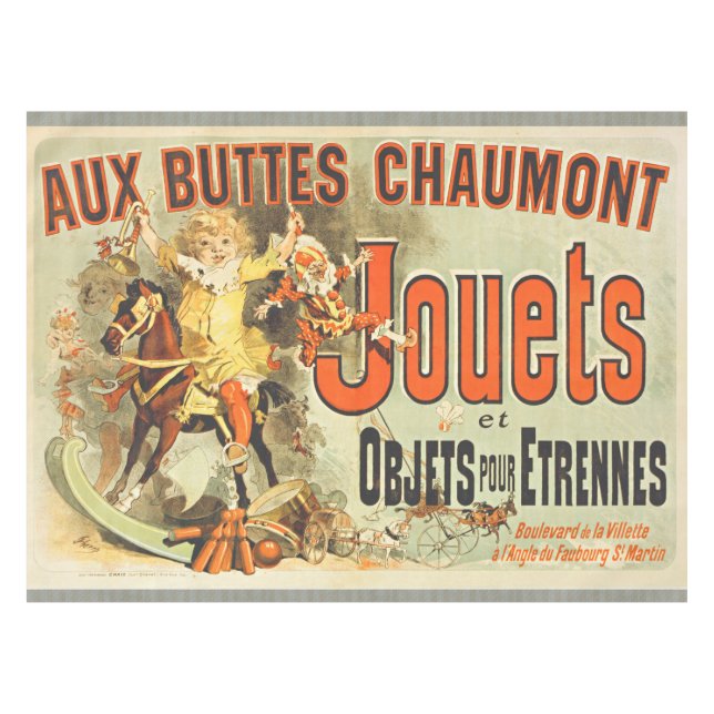 Mantel Afiche de juguete francés se une a amigos (Frente (Horizontal))