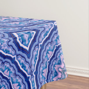 Mantel Agante blanco rosa azul Boho Mandala