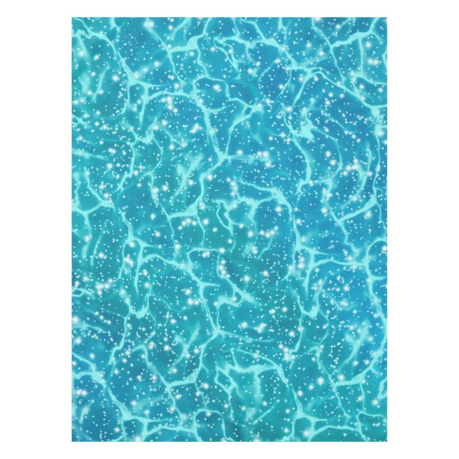 Mantel Agua de mar azul con paracaídas (Anverso)