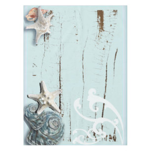 Mantel Aguas costeras azul playa madera estelar