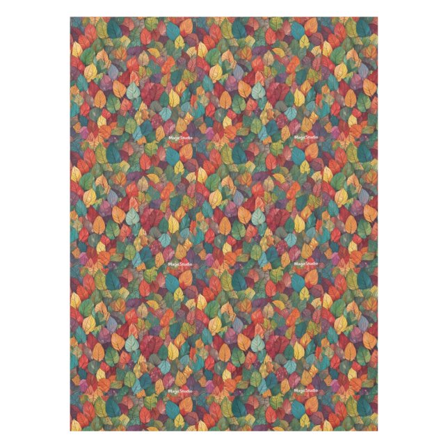 Mantel AI Autumn Leaves Tablecloth (Anverso)