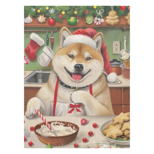 Mantel Akita Holiday Baking: Navidades festivos (Anverso)