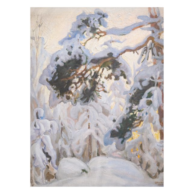 Mantel Akseli Gallen-Kallela - Bosque en invierno (Anverso)