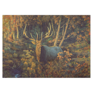 Mantel Alce toro en bosque otoñal