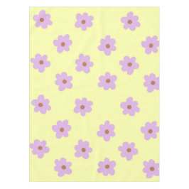 Mantel Alegre Retro Floral Amarillo Púrpura y Brillante
