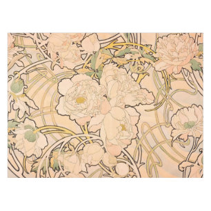 Mantel Alfonse Mucha Art Nouveau Peonies