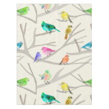 Mantel  Algodón, 52" x 70" Pájaros