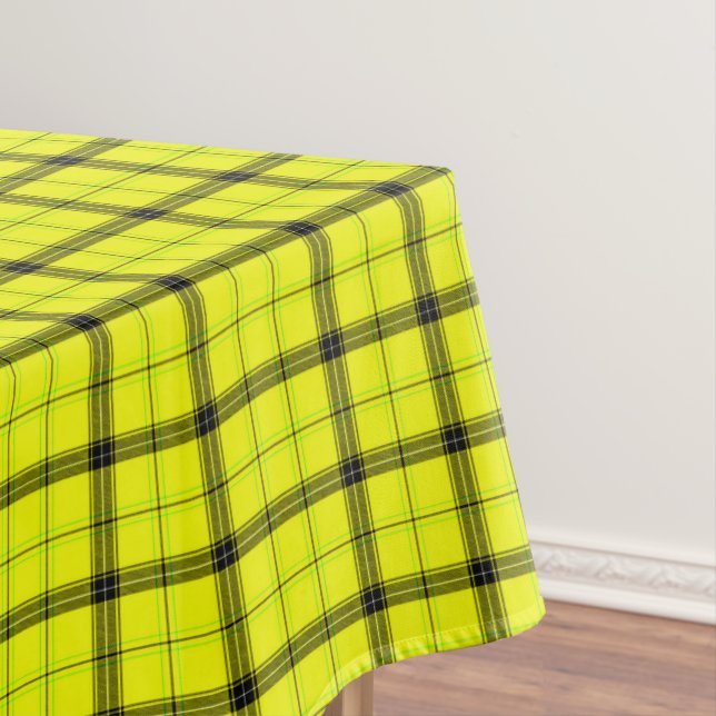 Mantel Algodón Cuadros y Líneas Negras | Cuadros Amarillo (In Situ)