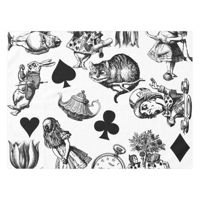Mantel Alice White Rabbit Wonderland Classic (Frente (Horizontal))