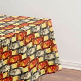 Mantel Alinear las piezas rectangulares rojizas y beige t