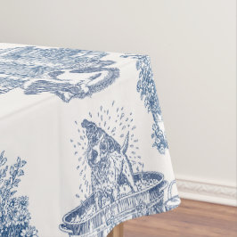 Mantel Amante de Jack Russell con Toile Francés de Crema 