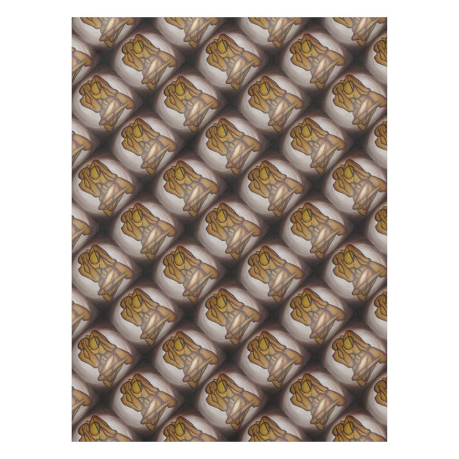 Mantel Amantes Del Arte Contemporáneo En Ochre Y Brow (Anverso)