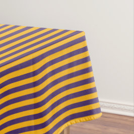 Mantel Amarillo Dorado y Raya Púrpura