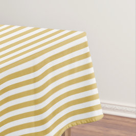 Mantel Amarillo Empañado y Raya Blanca