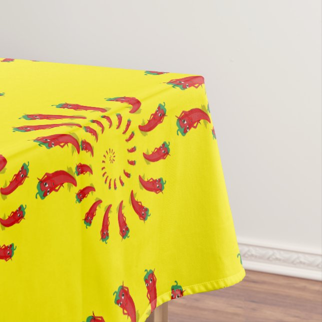 Mantel Amarillo espiral de la diva de pimienta roja (In Situ)