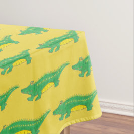 Mantel Amarillo lagarto verde Crocodile Gator Croce Anima