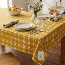 Amarillo Mostaza Gingham Cuadro Tartán