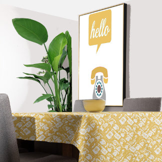 Mantel Amarillo retro o cualquier patrón de teléfono de c