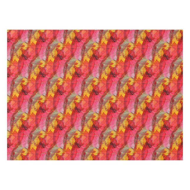 Mantel Amarillo rojo del arte de la acuarela (Frente (Horizontal))