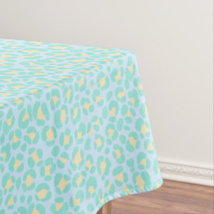 Mantel Amarillo Verde azulado azul leopardo