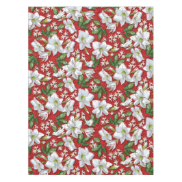 Mantel Amaryllis y Holly Red Navidades