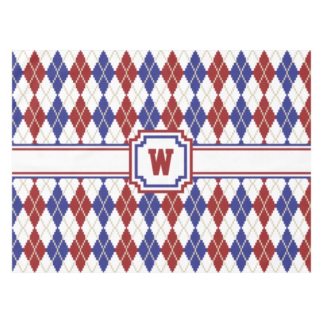 Mantel Americana Argyle Tablecloth (Frente (Horizontal))