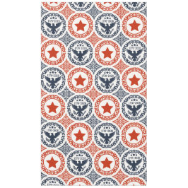 Mantel Americana Heritage Eagle Medallion -Navy Red Cream