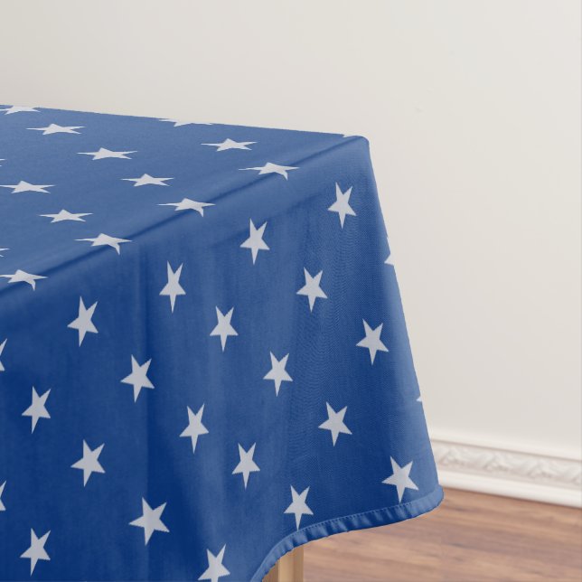 Mantel Americana Spangled Stars on Light Navy Blue  (In Situ)