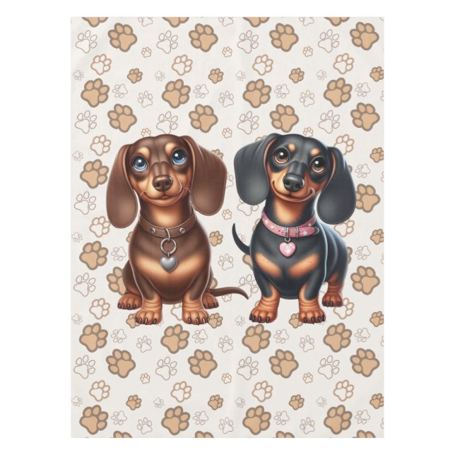 Mantel Amigos de Cute Dachshund (Anverso)
